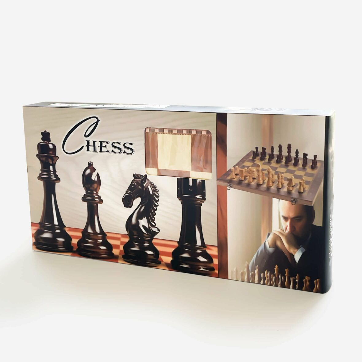 Coffret jeux d’échecs en bois